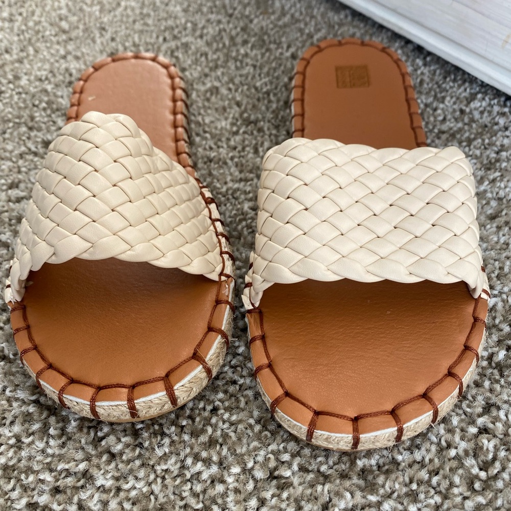 White sandals